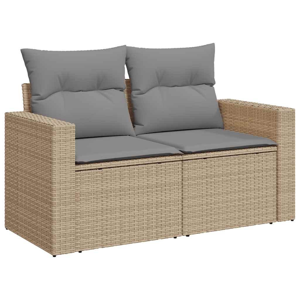 7-dijelni set vrtnih sofa od poliratana s jastucima bež