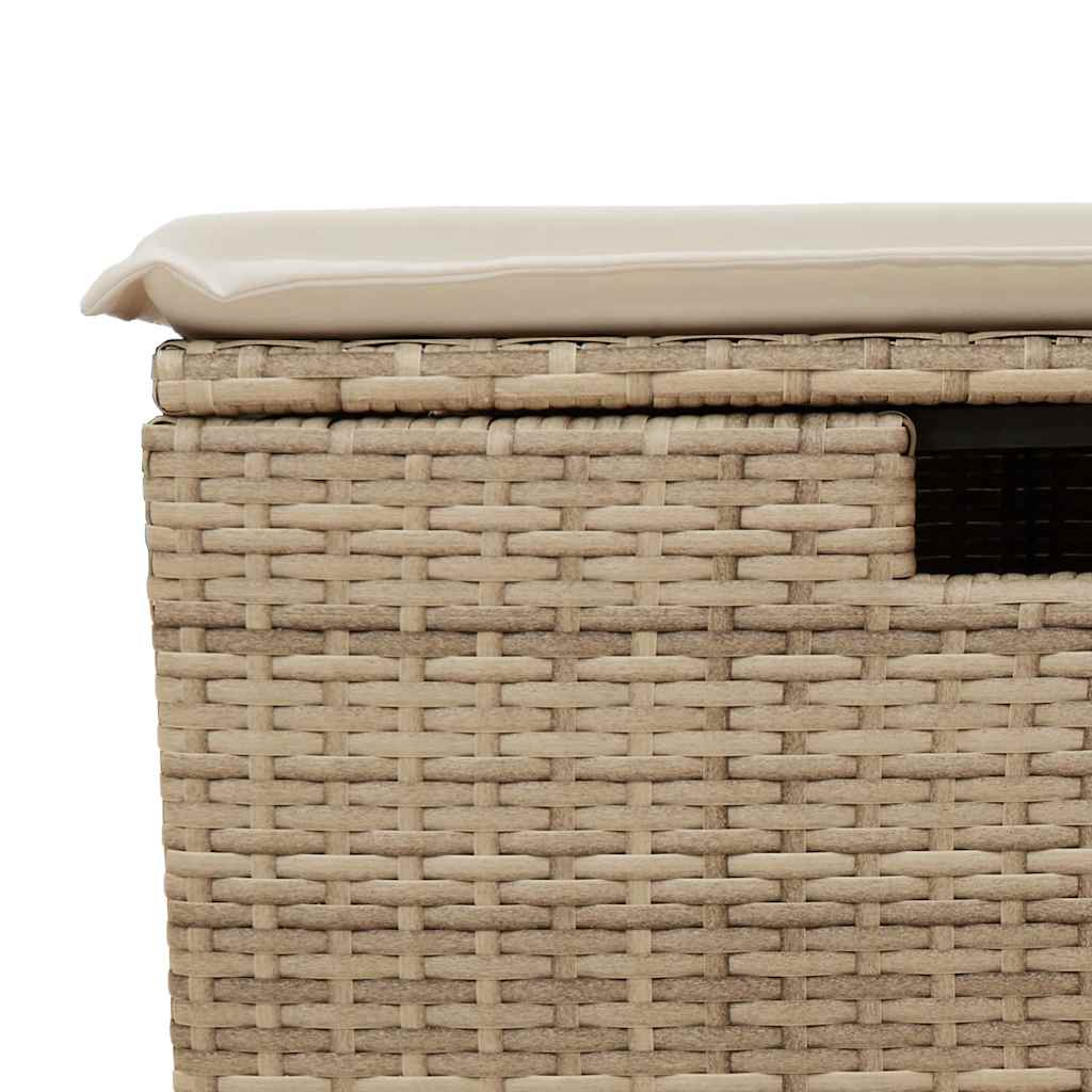 4-dijelni set vrtnih sofa s jastucima bež od poliratana