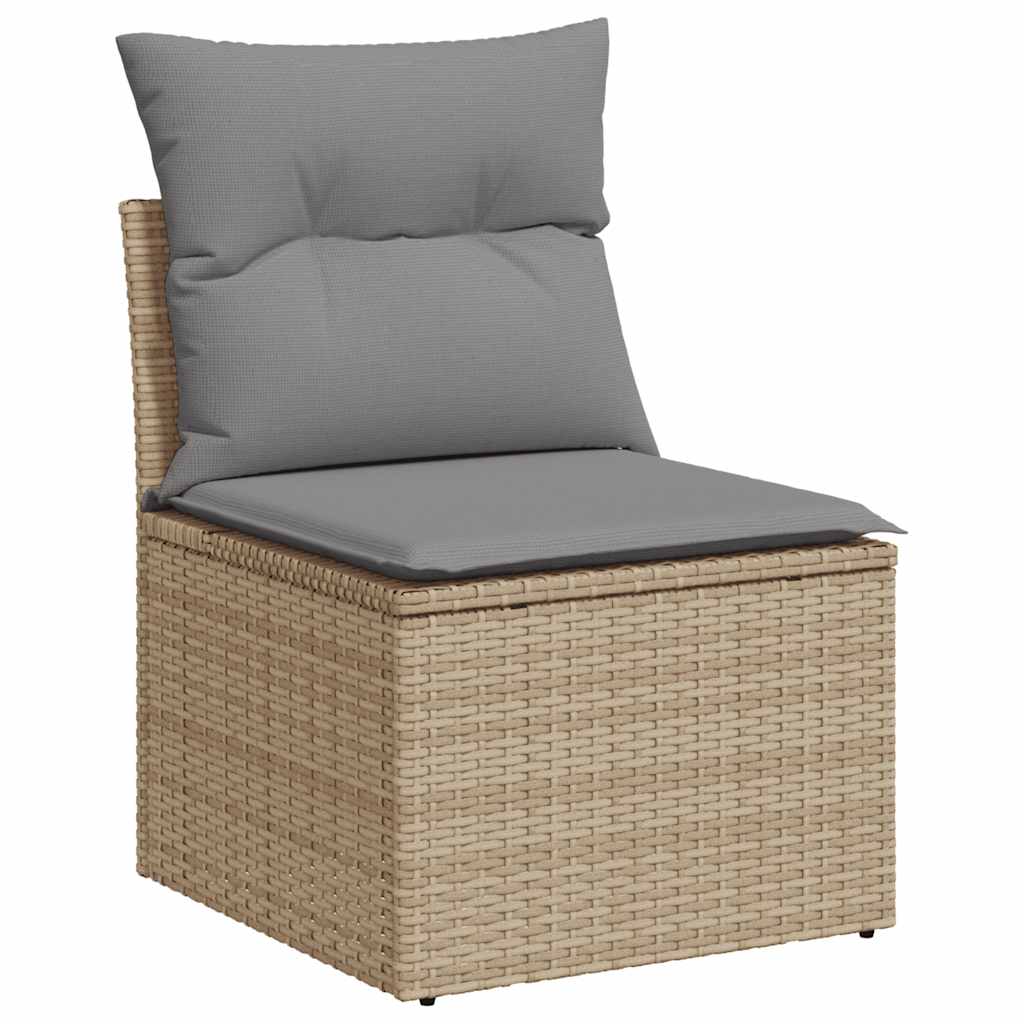 4-dijelni set vrtnih sofa s jastucima bež od poliratana