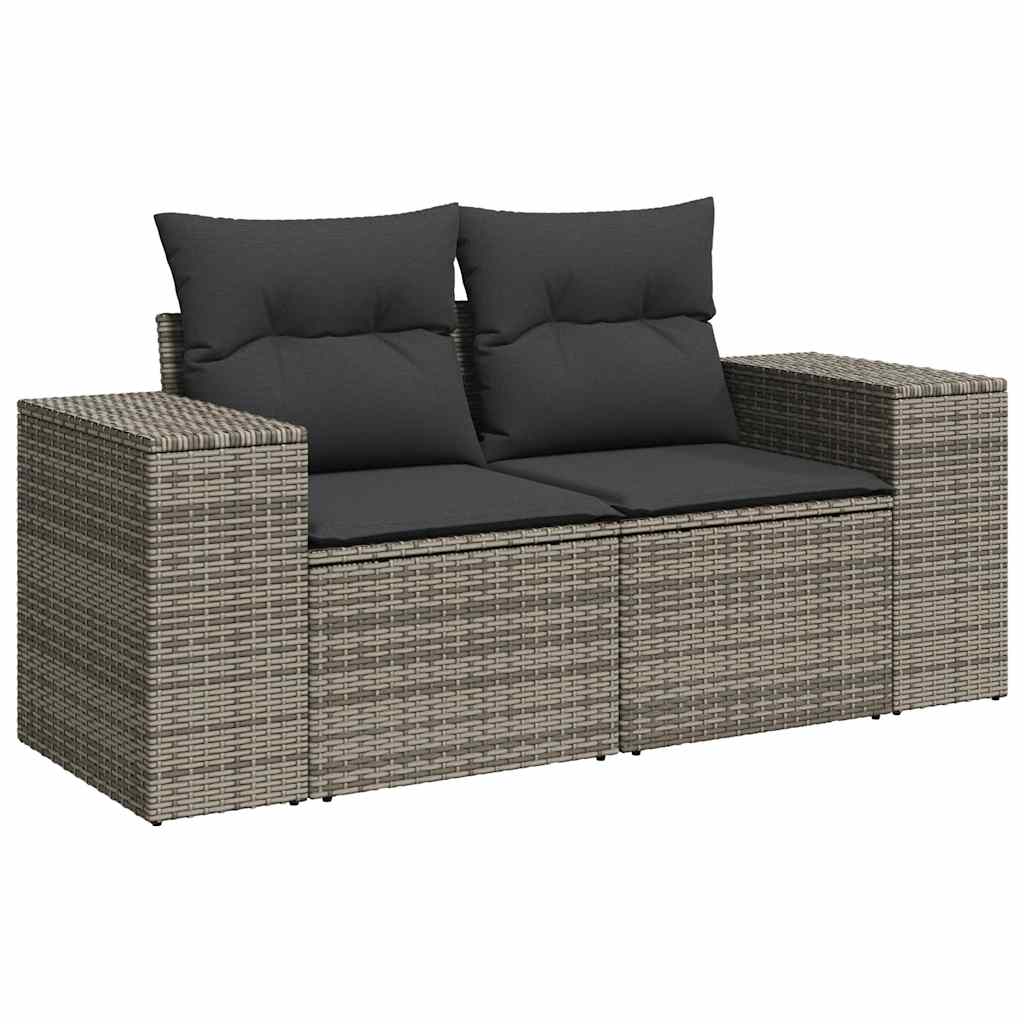 7-dijelni set vrtnih sofa sivi od poliratana