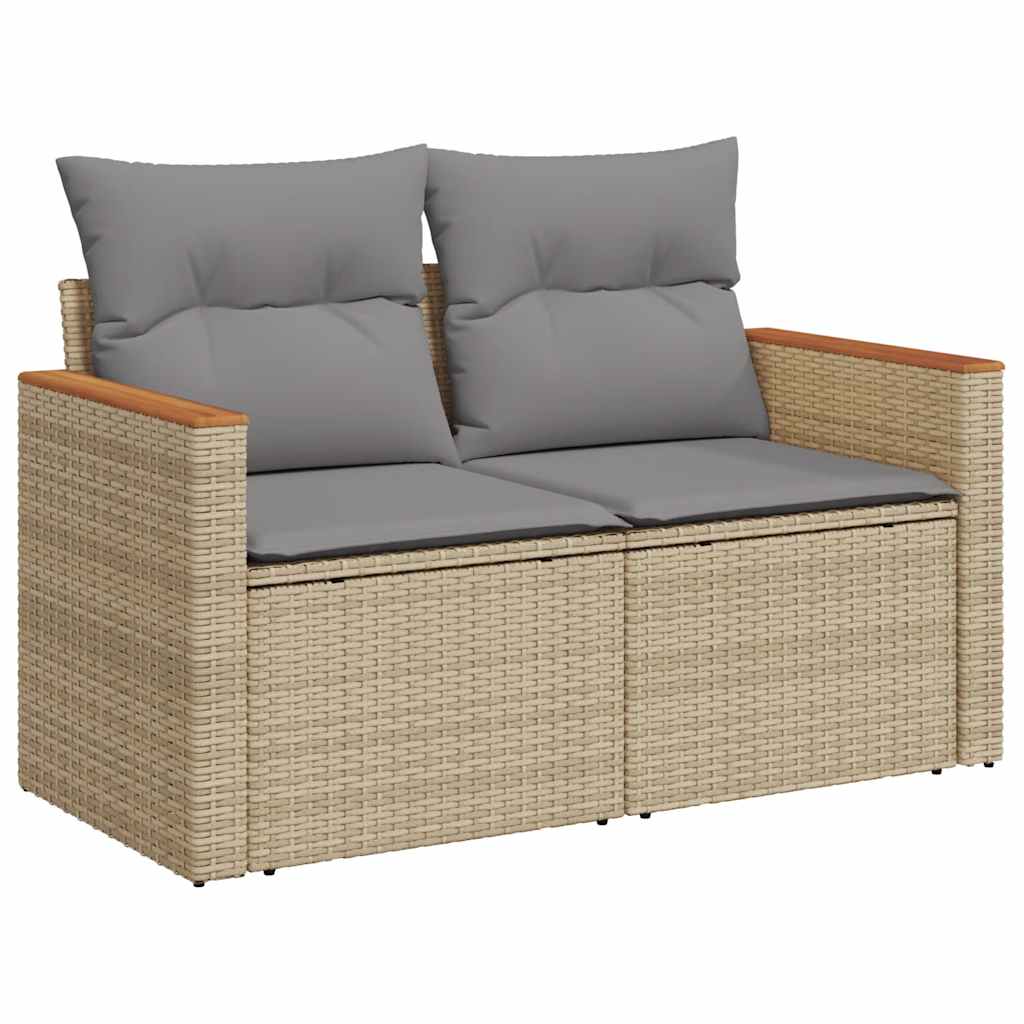 4-dijelni set vrtnih sofa s jastucima bež od poliratana
