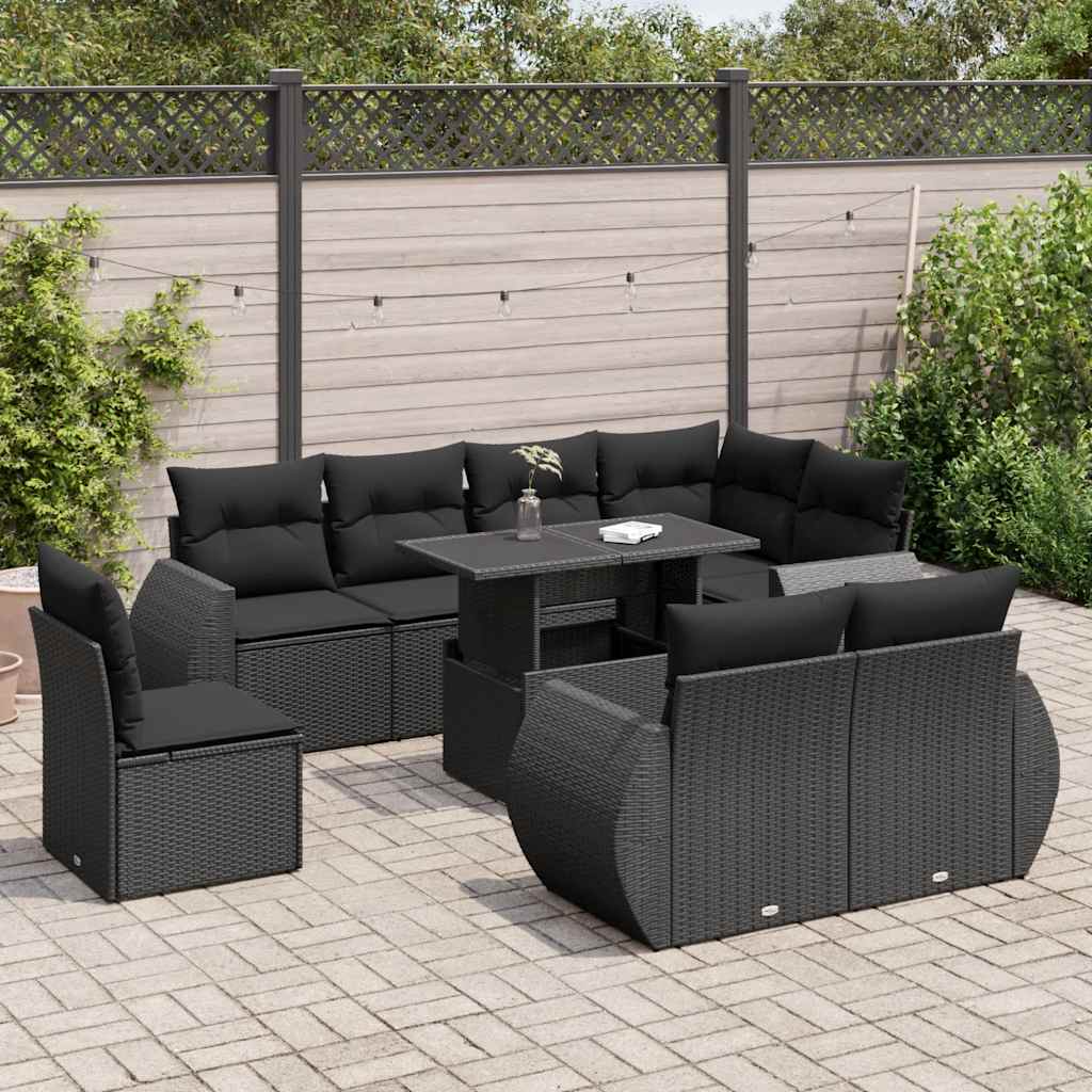 9-dijelni set vrtnih sofa od poliratana s jastucima
