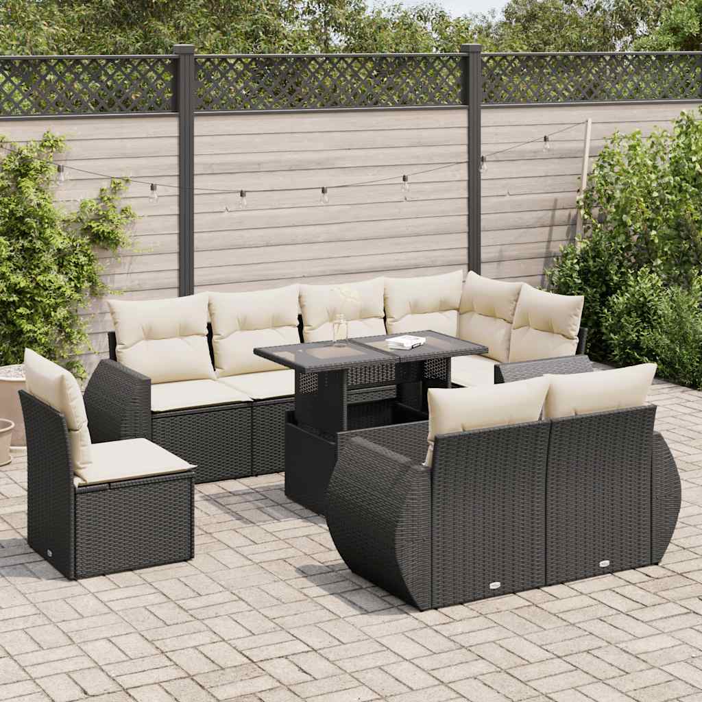 9-dijelni set vrtnih sofa od poliratana s jastucima