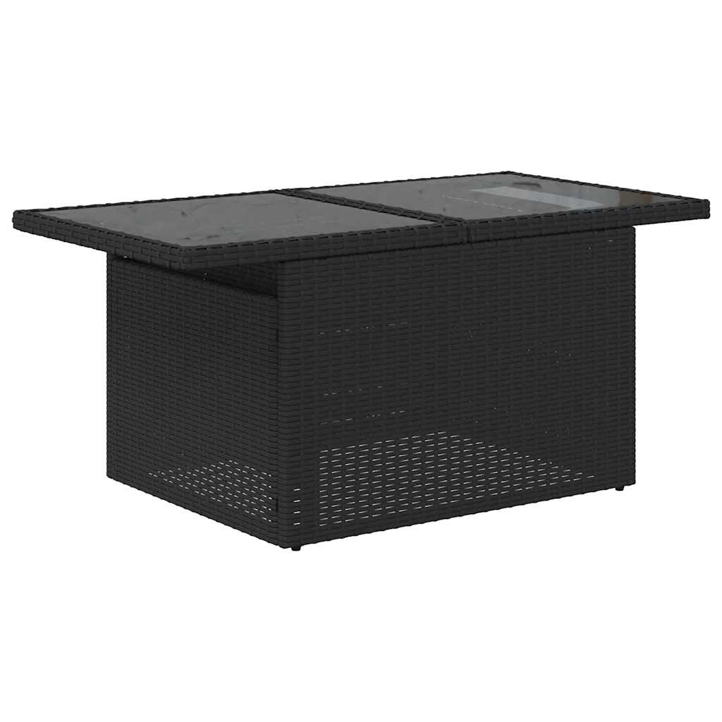 7-dijelni set vrtnih sofa s jastucima crni poliratana bagrem