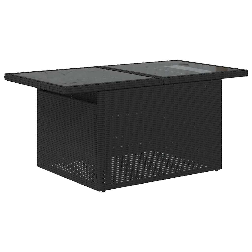 10-dijelni set vrtnih sofa s jastucima crni poliratana bagrem
