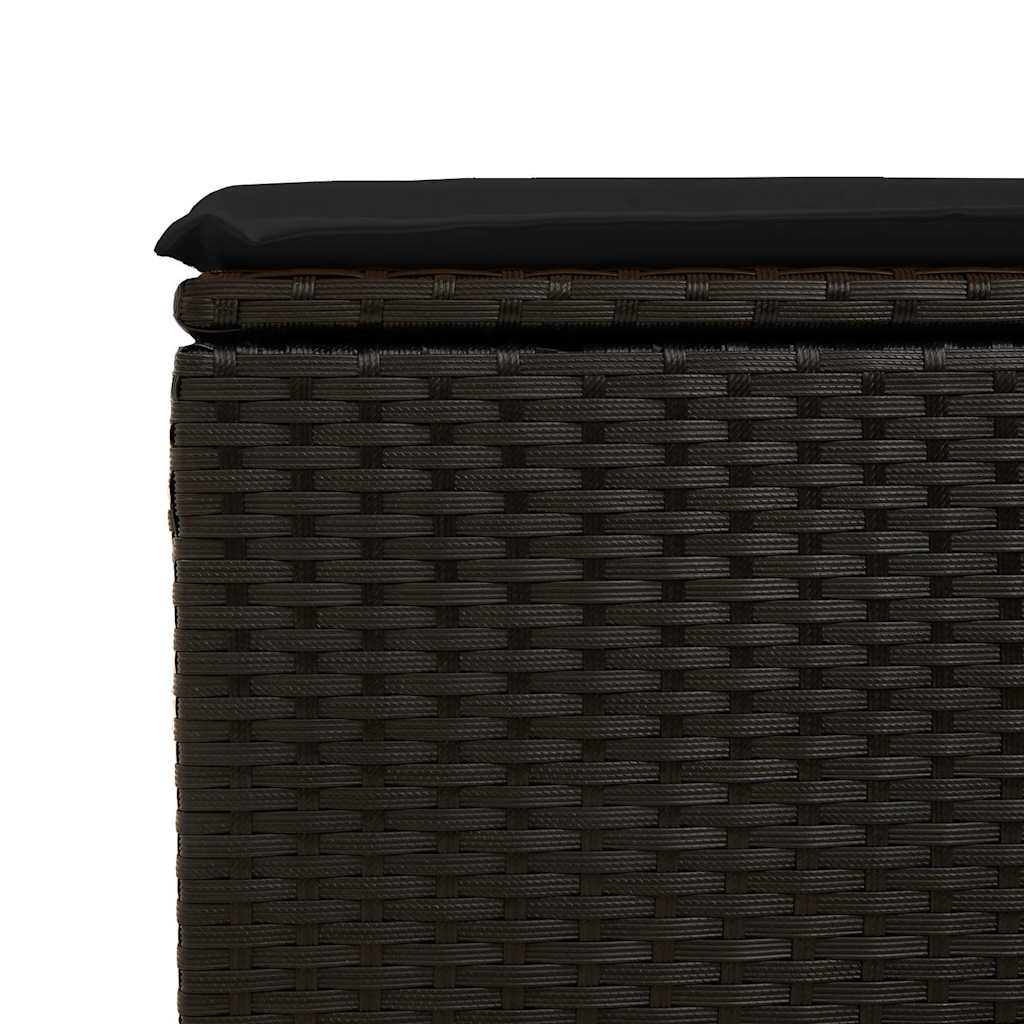 9-dijelni set vrtnih sofa s jastucima crni od poliratana