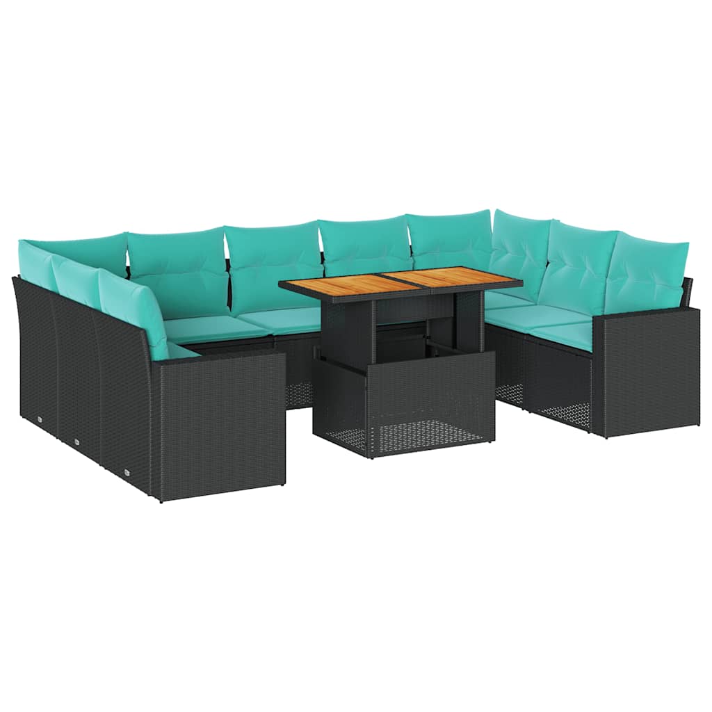 10-dijelni set vrtnih sofa od poliratana s jastucima