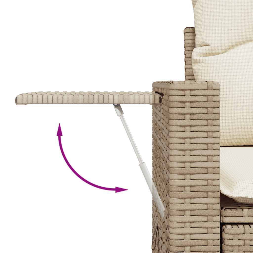 8-dijelni set vrtnih sofa od poliratana s jastucima bež