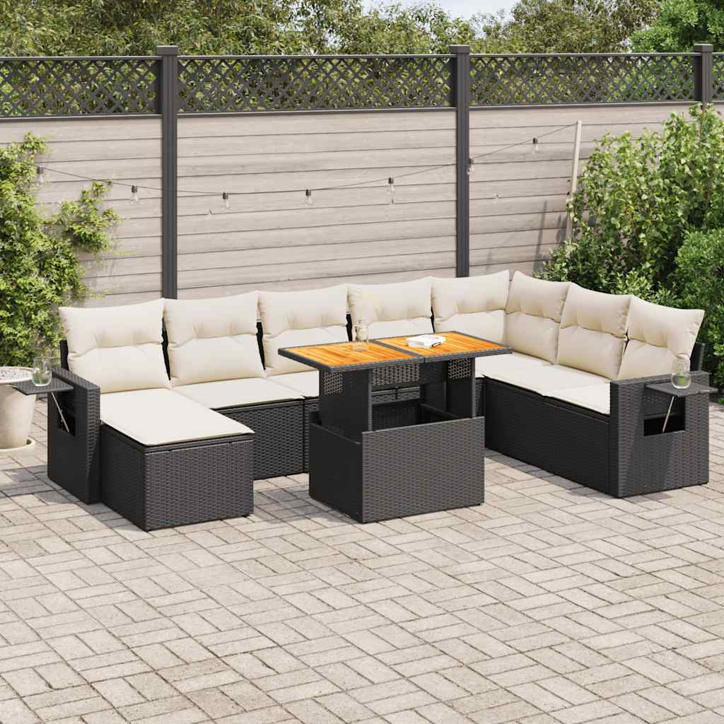 9-dijelni set vrtnih sofa od poliratana s jastucima