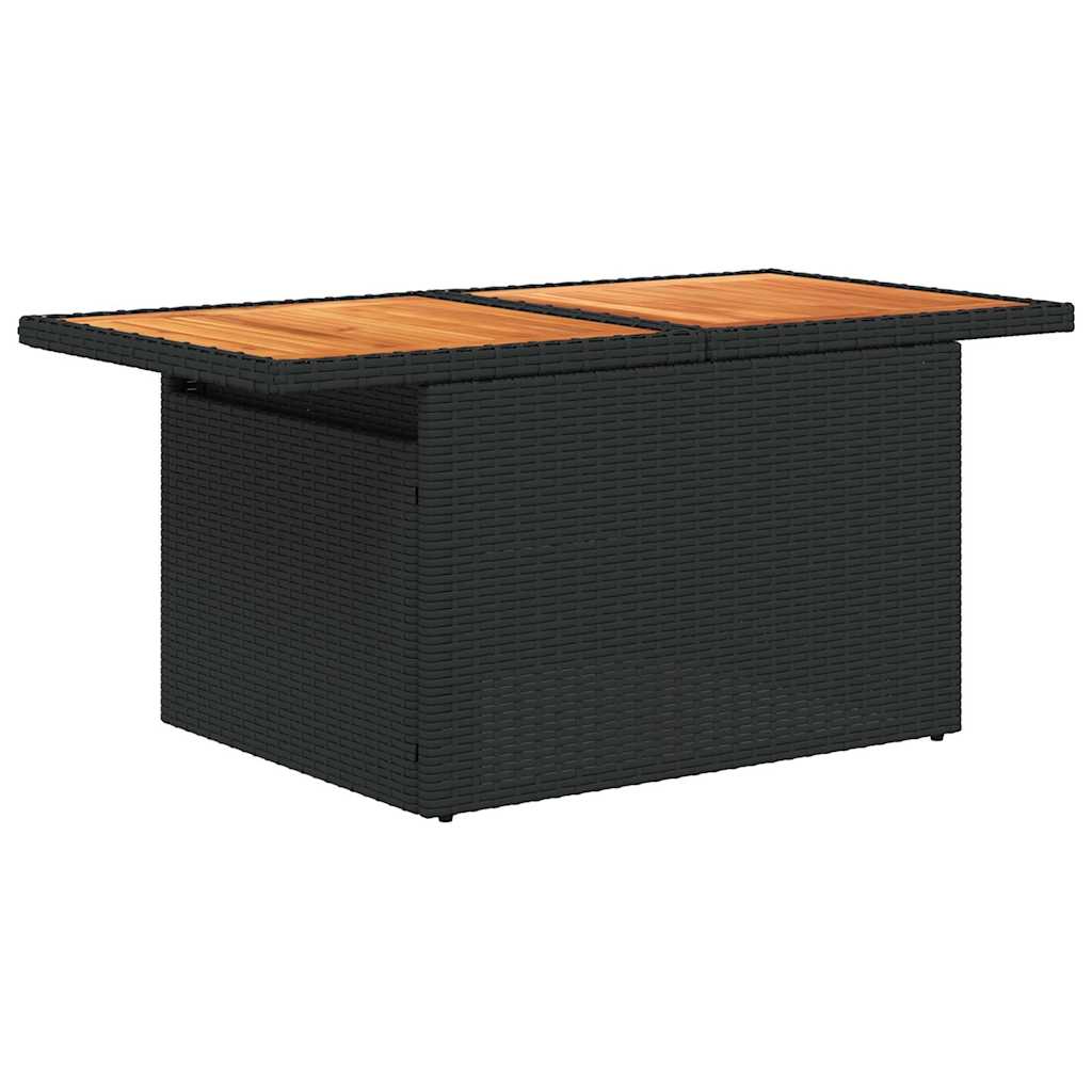 10-dijelni set vrtnih sofa s jastucima crni od poliratana