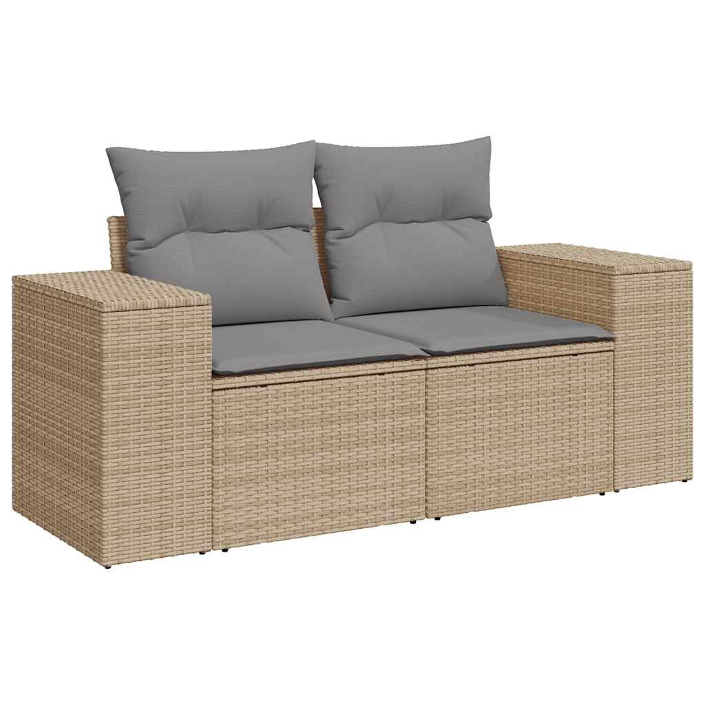 7-dijelni set vrtnih sofa sivi od poliratana