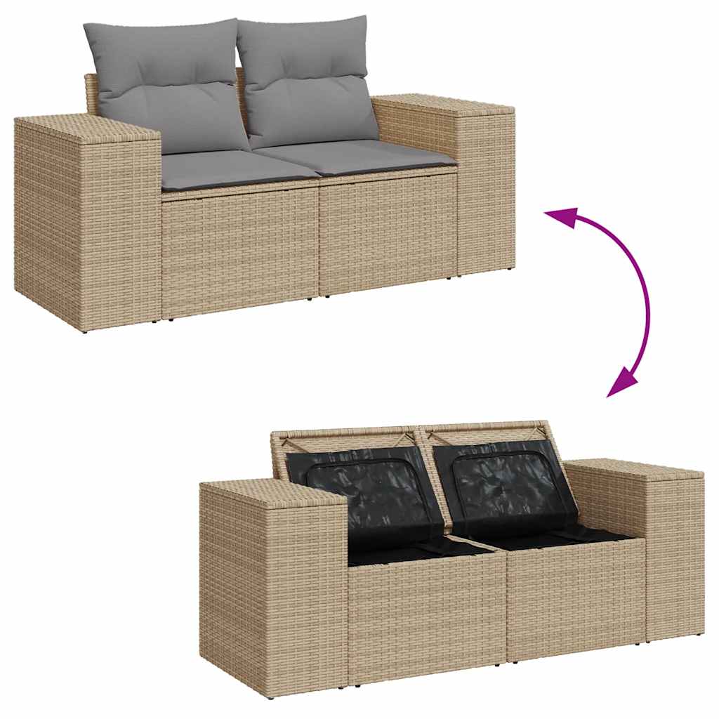 7-dijelni set vrtnih sofa sivi od poliratana