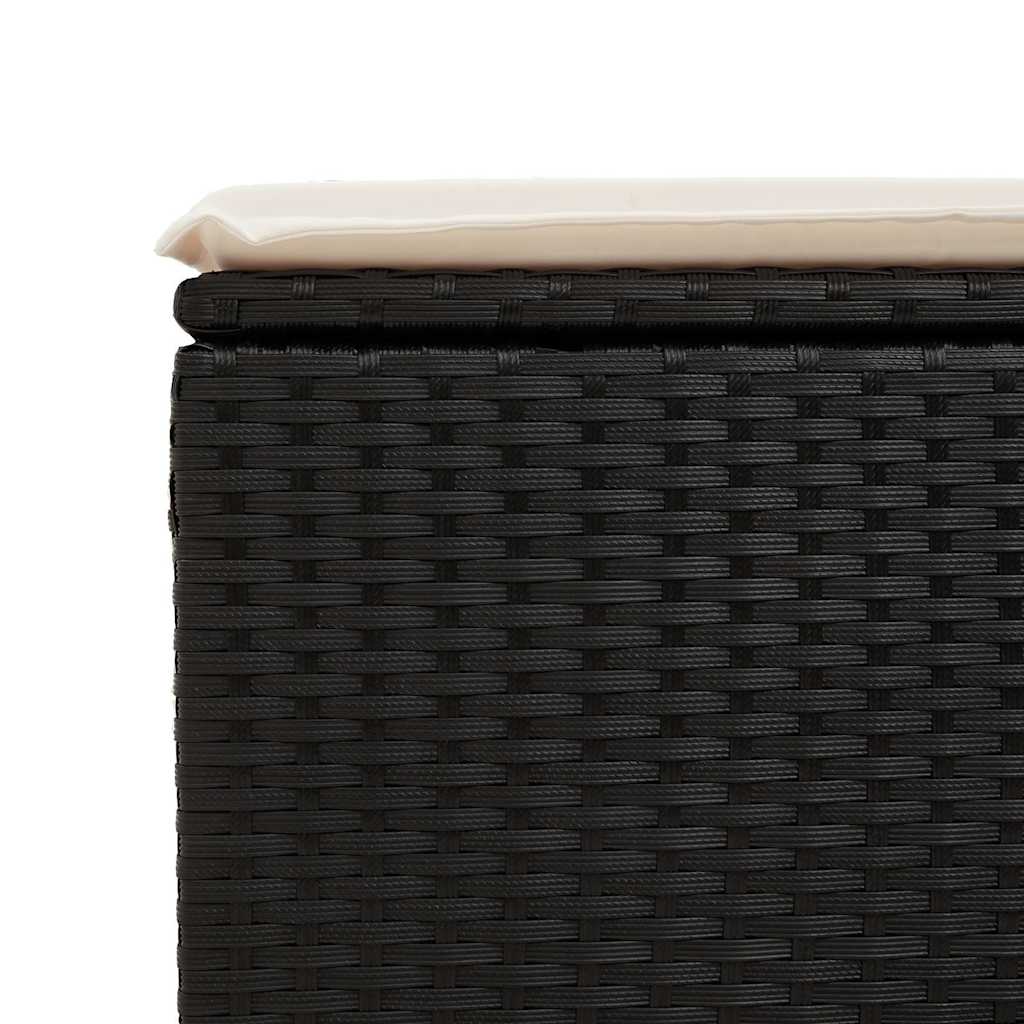 9-dijelni set vrtnih sofa s jastucima crni od poliratana bagrem