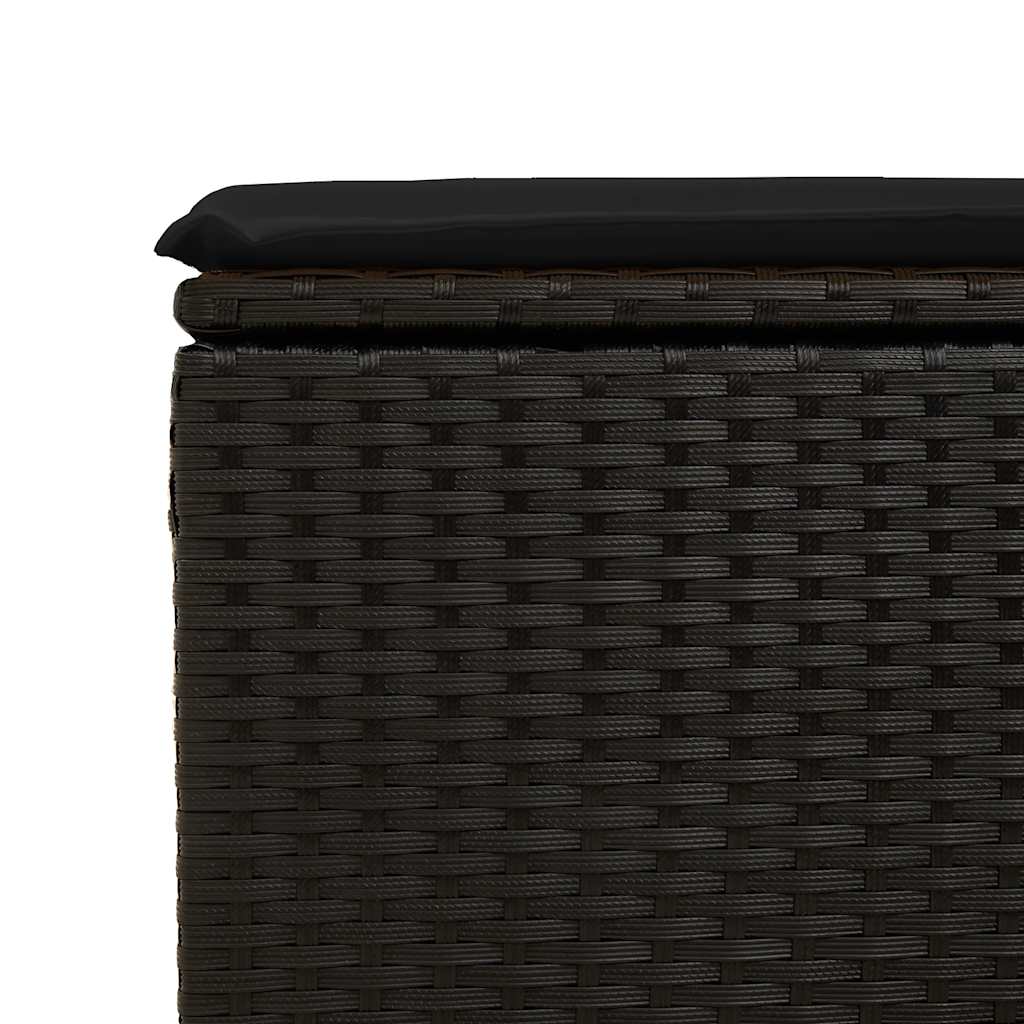 9-dijelni set vrtnih sofa s jastucima crni od poliratana bagrem