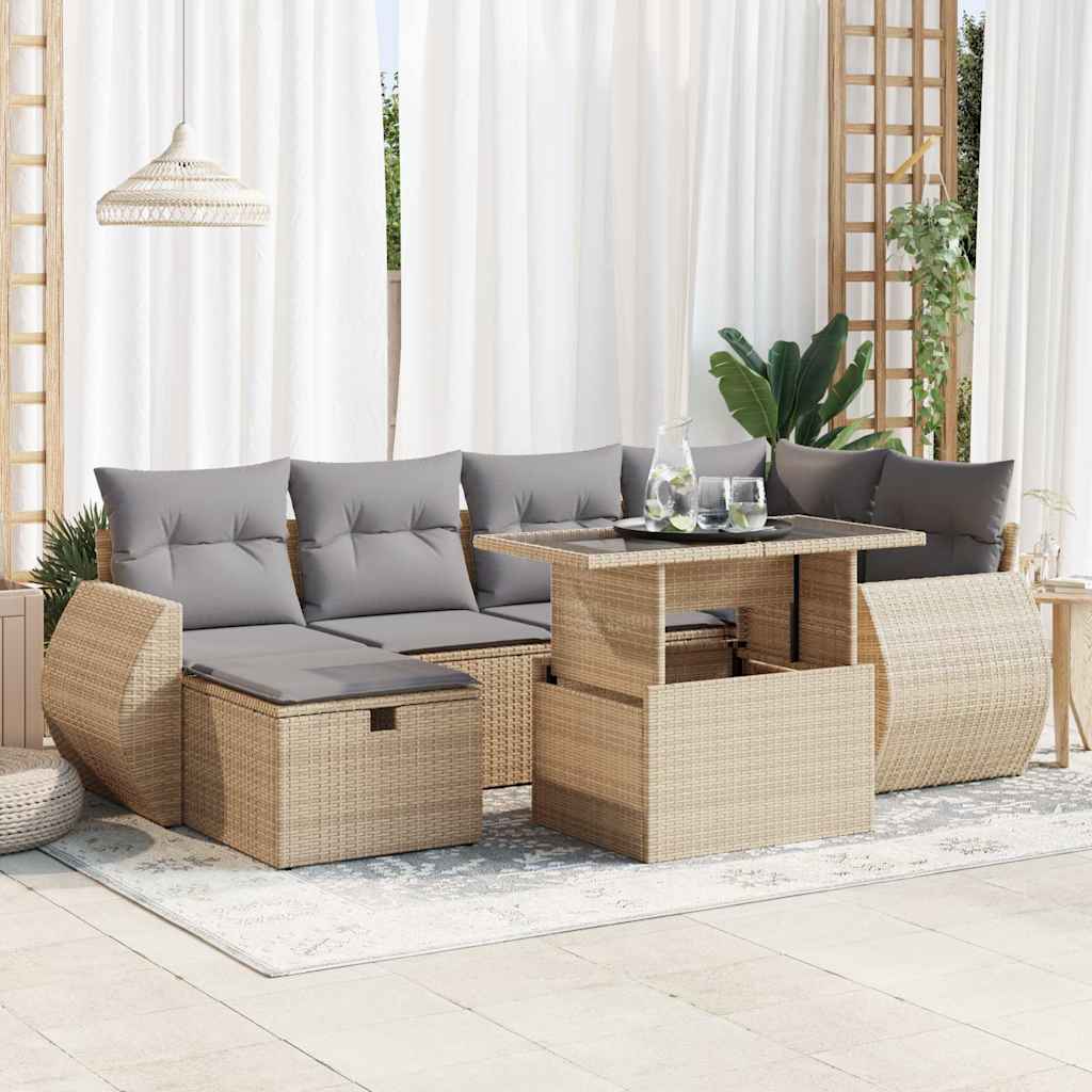 7-dijelni set vrtnih sofa od poliratana
