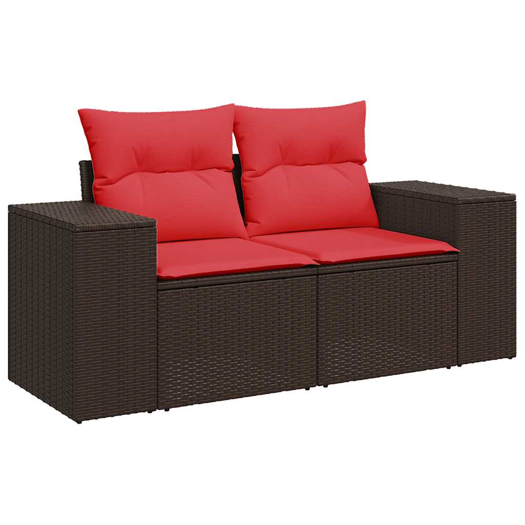 9-dijelni set vrtnih sofa s jastucima crni od poliratana bagrem