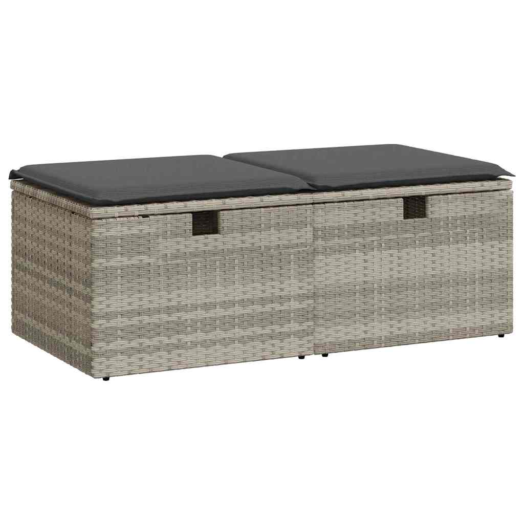 2-dijelni set vrtnih sofa s jastucima od poliratana i bagrem
