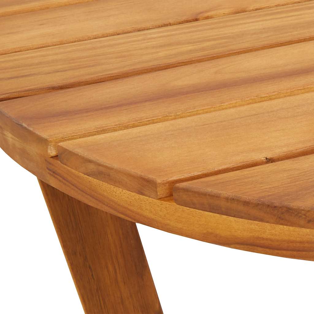 Okrugli vrtni bočni stolić Ø70x75 cm Masivno drvo akacije