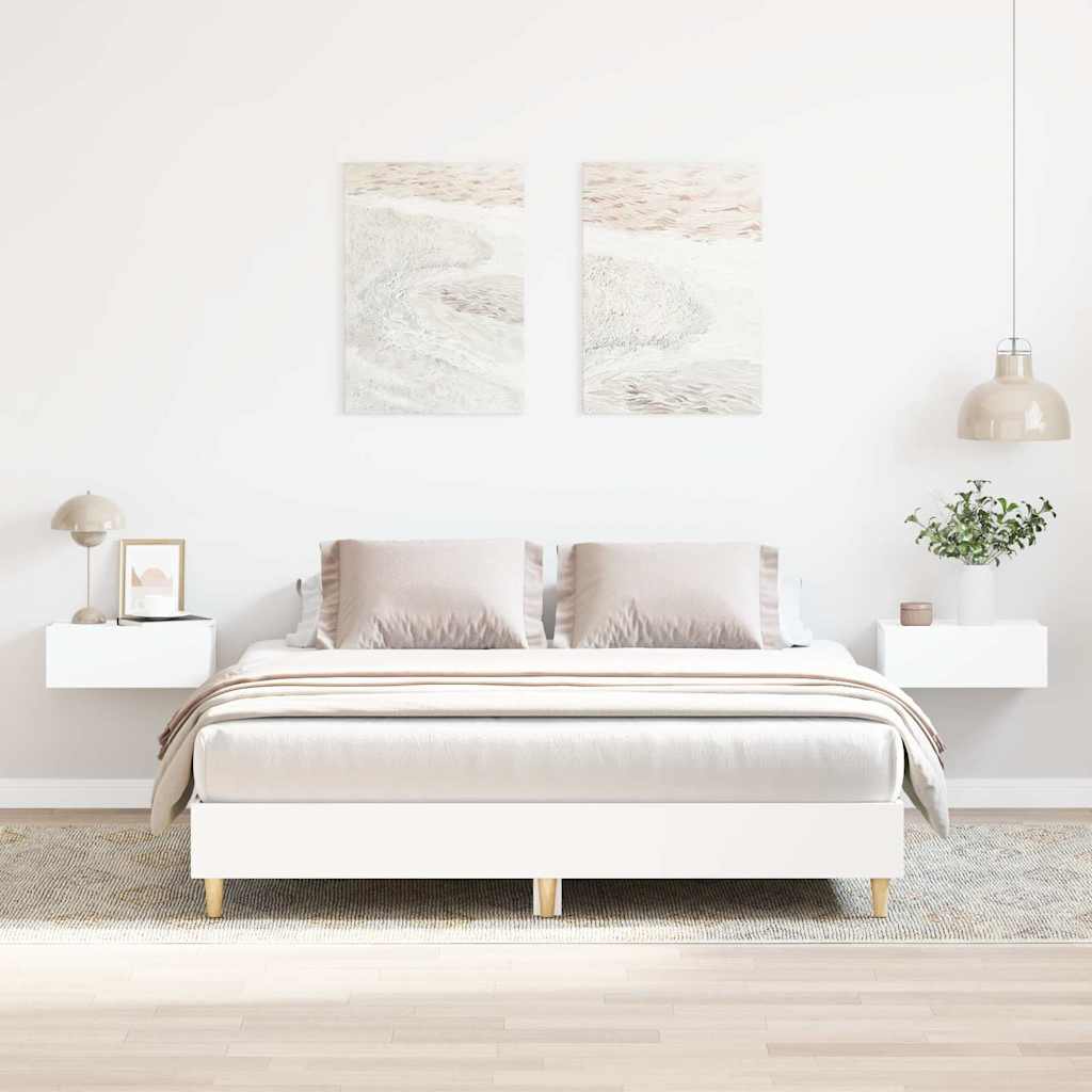 Okvir kreveta bez madraca bijeli 150x200 cm konstruirano drvo
