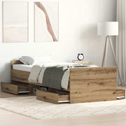Okvir kreveta bez madraca boja hrasta artisan 100x200 cm
