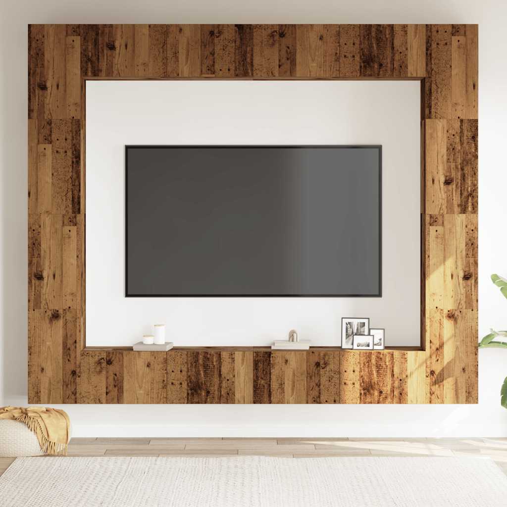 8-dijelni zidni set TV ormarić konstruirano drvo