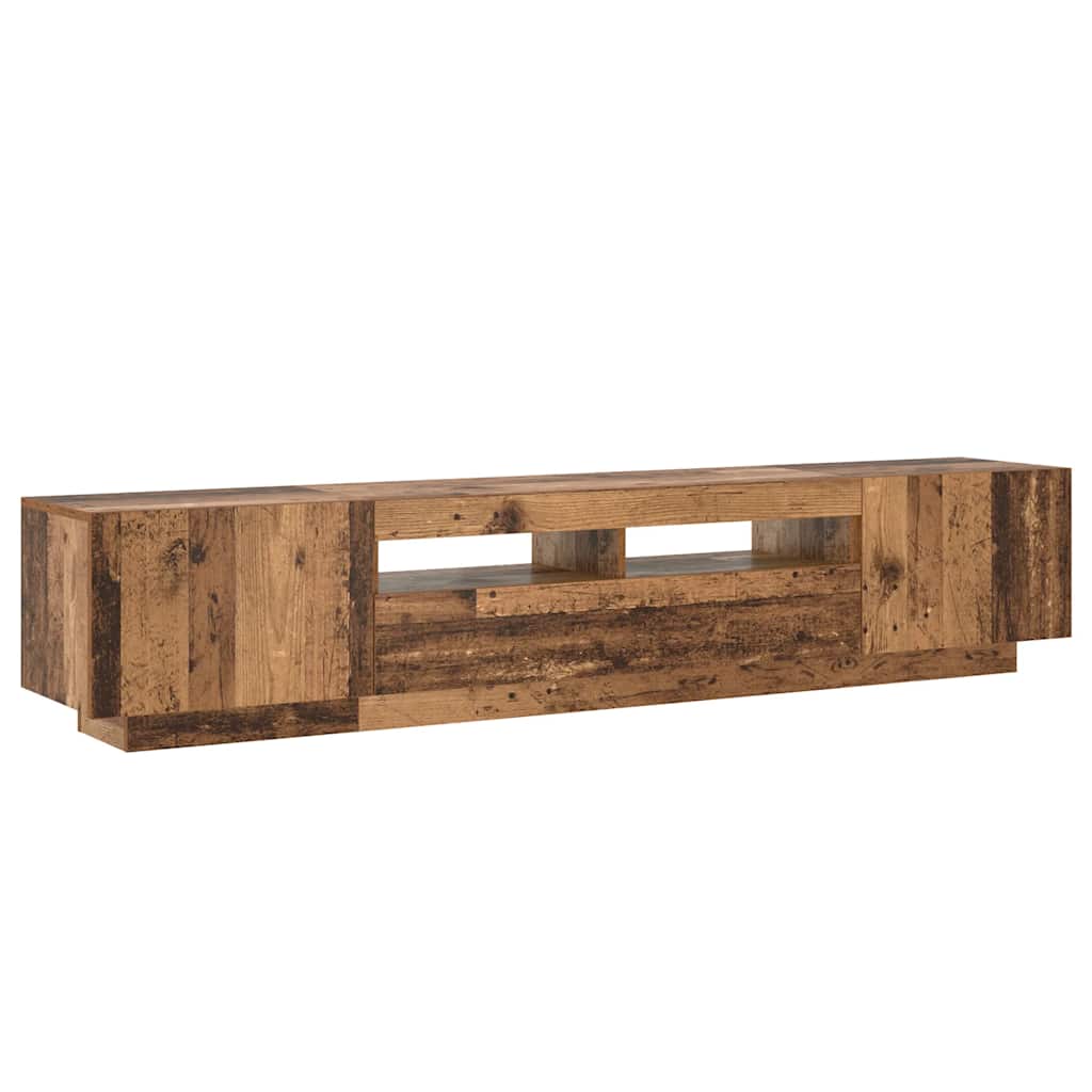 TV ormarić LED boja drva 200x35x40 cm konstruirano drvo