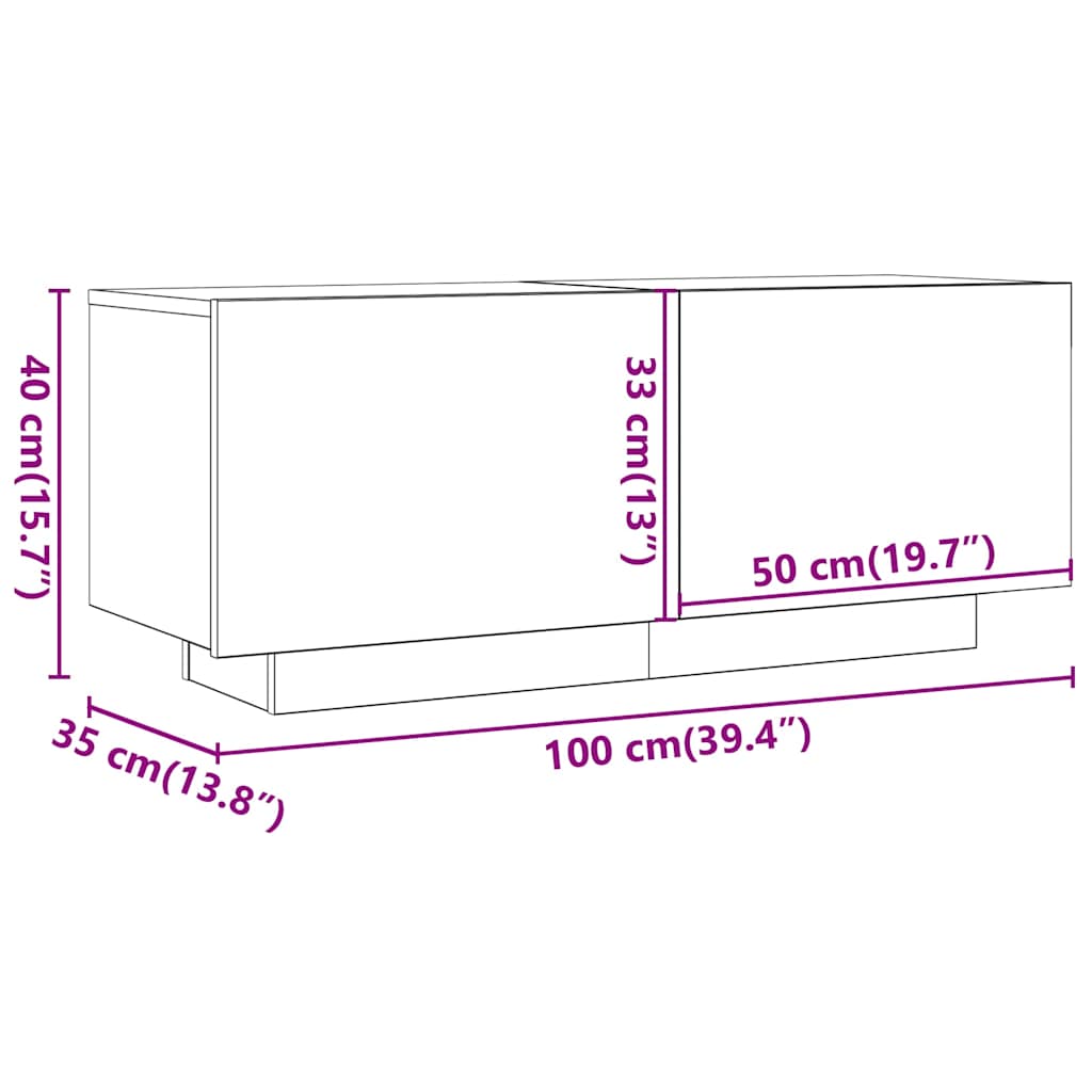Noćni ormarić staro drvo 100x35x40 cm konstruirano drvo