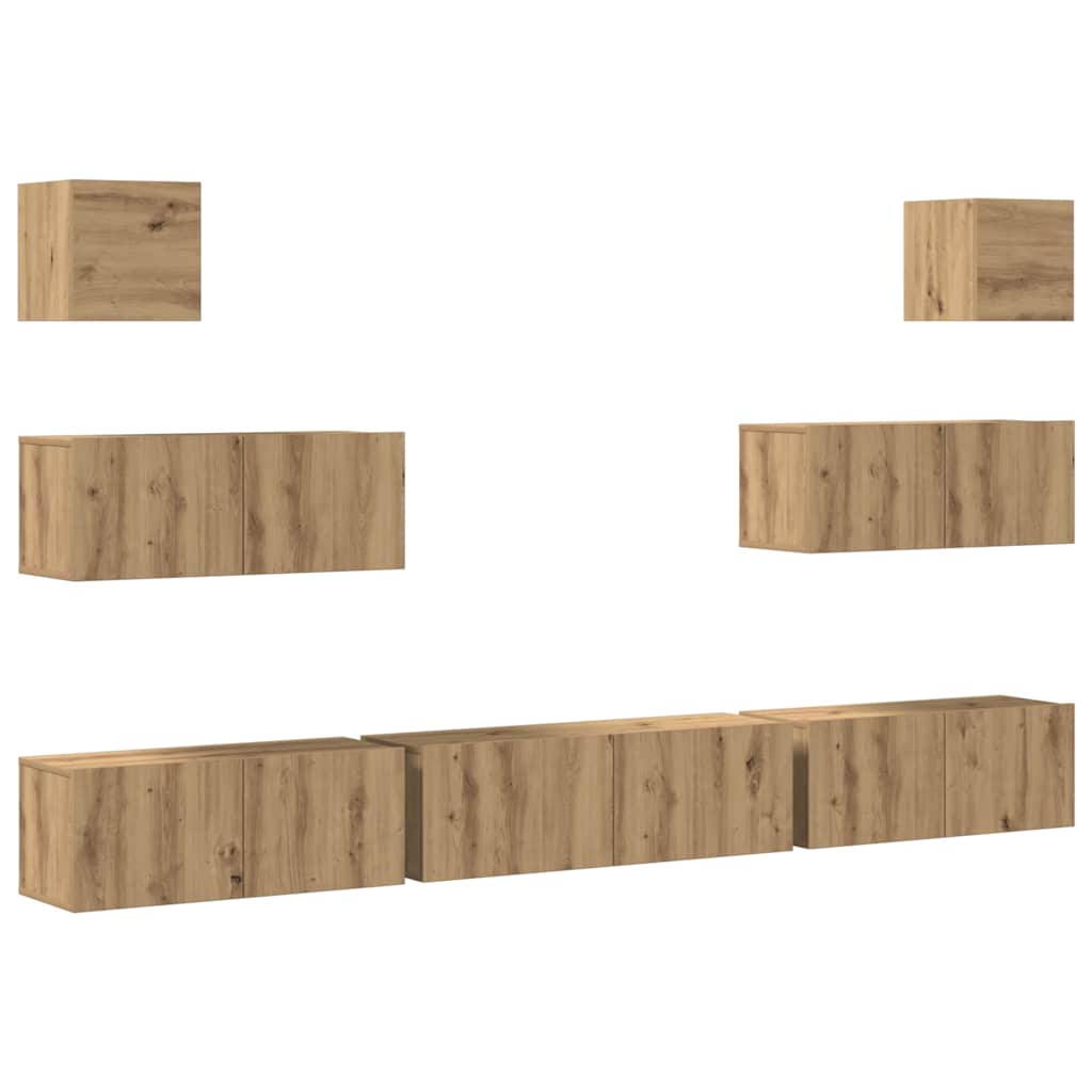 Set TV komoda Zidne 7 pcs 100 x 30 x 30 cm