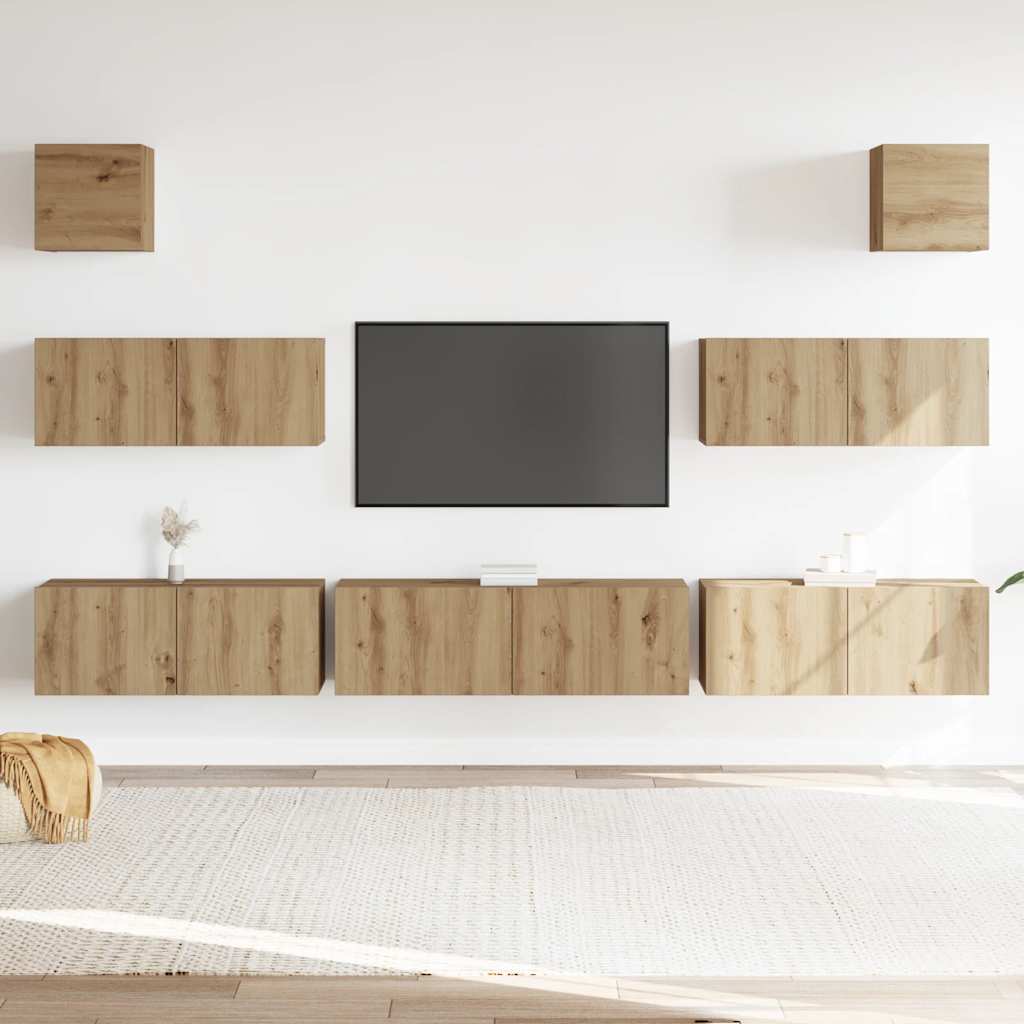 Set TV komoda Zidne 7 pcs 100 x 30 x 30 cm