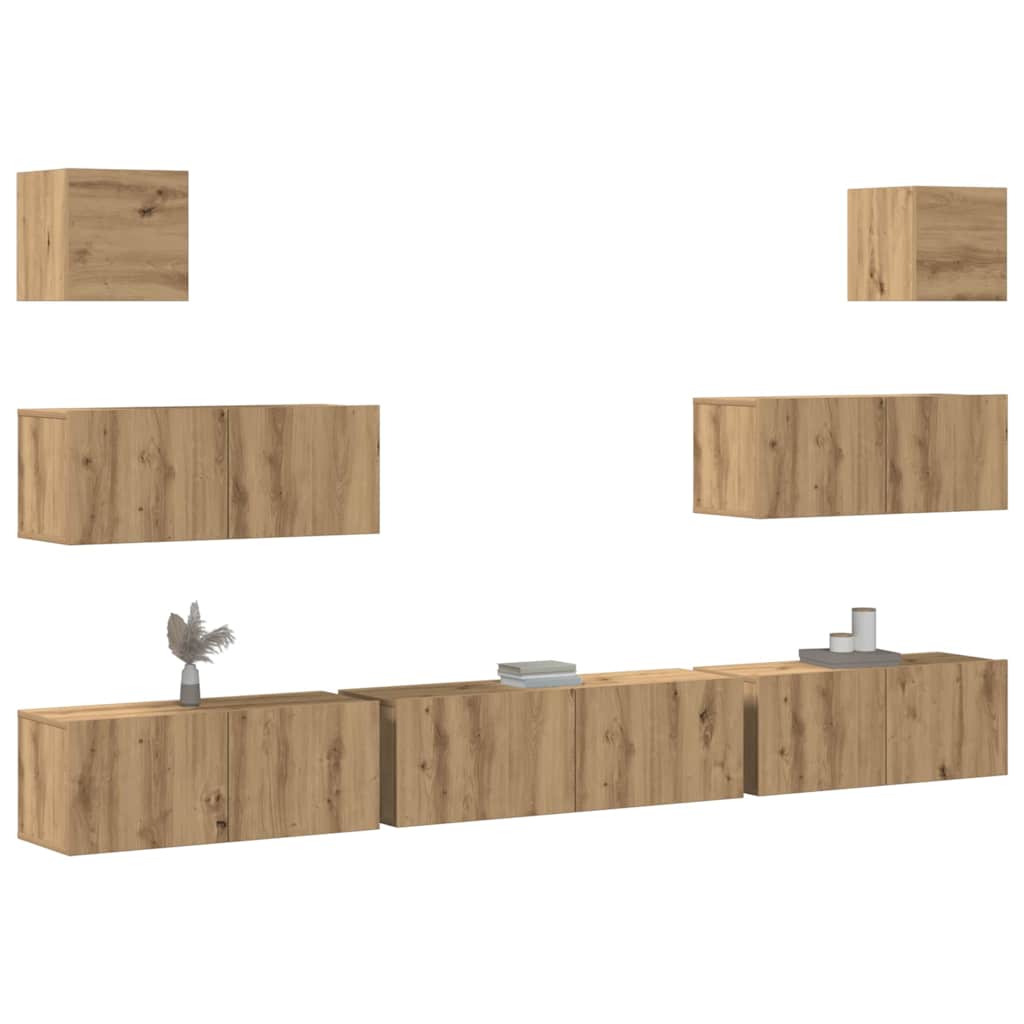 Set TV komoda Zidne 7 pcs 100 x 30 x 30 cm