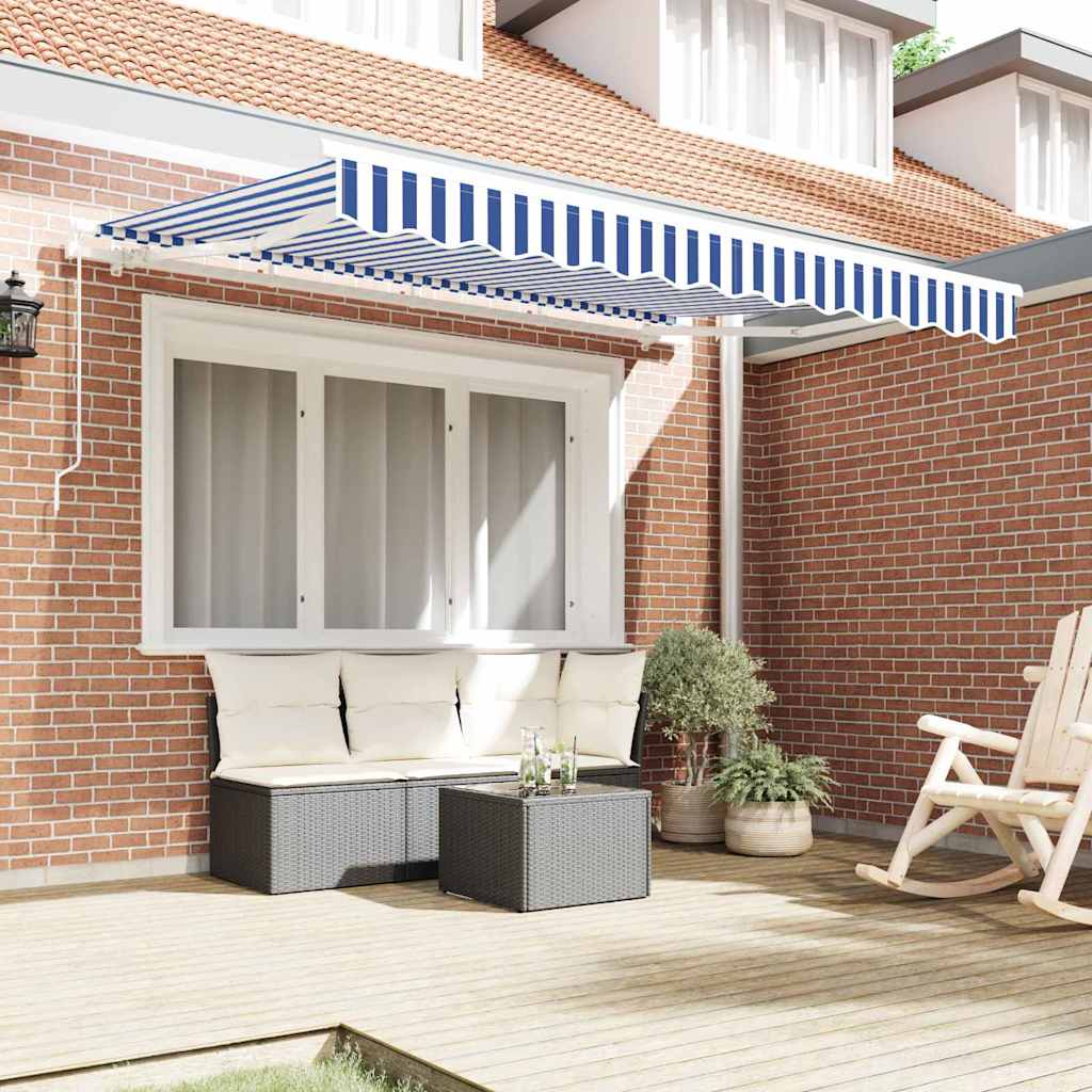 Zamjensko platno za tendu Plava i bijela 3,5 x 2 m Poliester