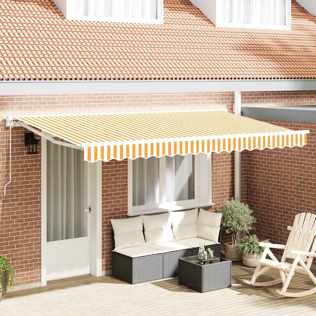 Zamjensko platno za tendu Žuta i bijela 4 x 2 m Poliester