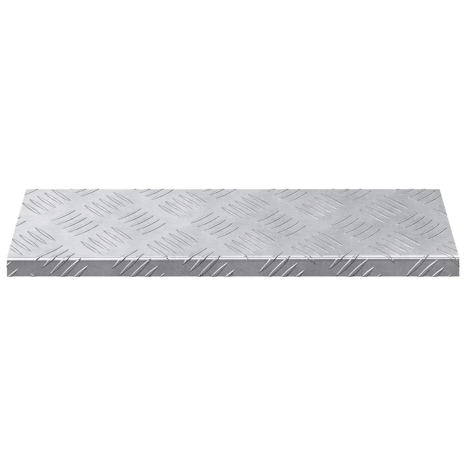 Stepenica Pravokutni 15 pcs Srebrno 60 x 18 x 2,5 cm Aluminij