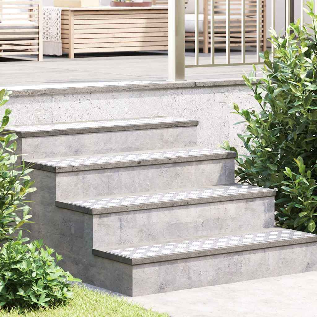 Stepenica Pravokutni 2 pcs Srebrno 100 x 20 cm Aluminij