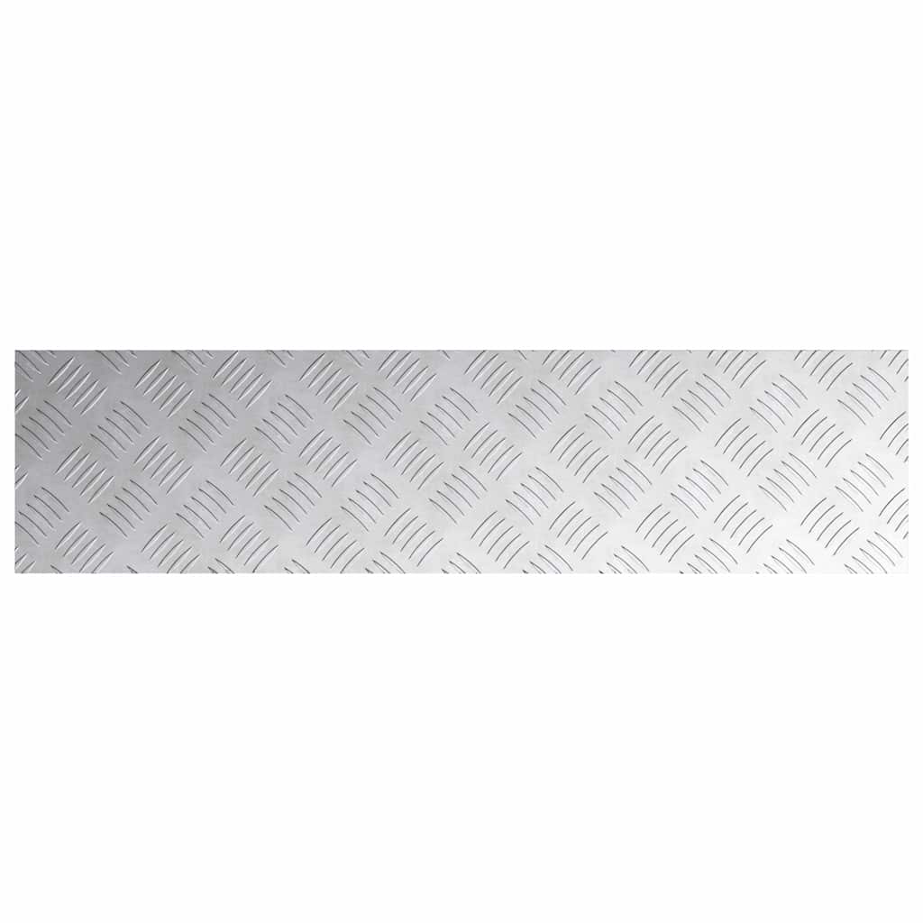 Stepenica Pravokutni 2 pcs Srebrno 100 x 25 cm Aluminij
