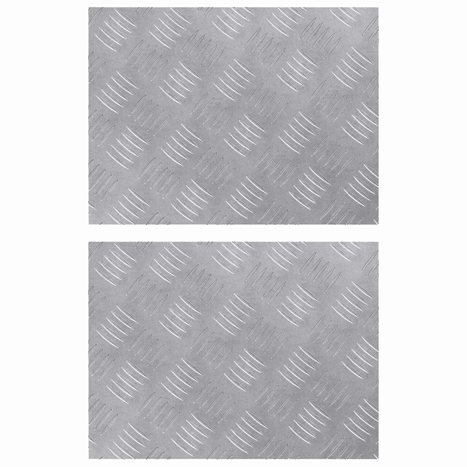Stepenica Pravokutni 2 pcs Srebrno 40 x 30 cm Aluminij