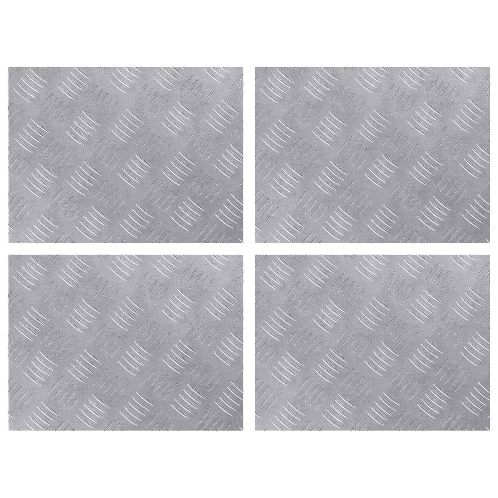 Stepenica Pravokutni 4 pcs Srebrno 40 x 30 cm Aluminij