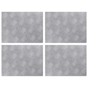Stepenica Pravokutni 4 pcs Srebrno 40 x 30 cm Aluminij