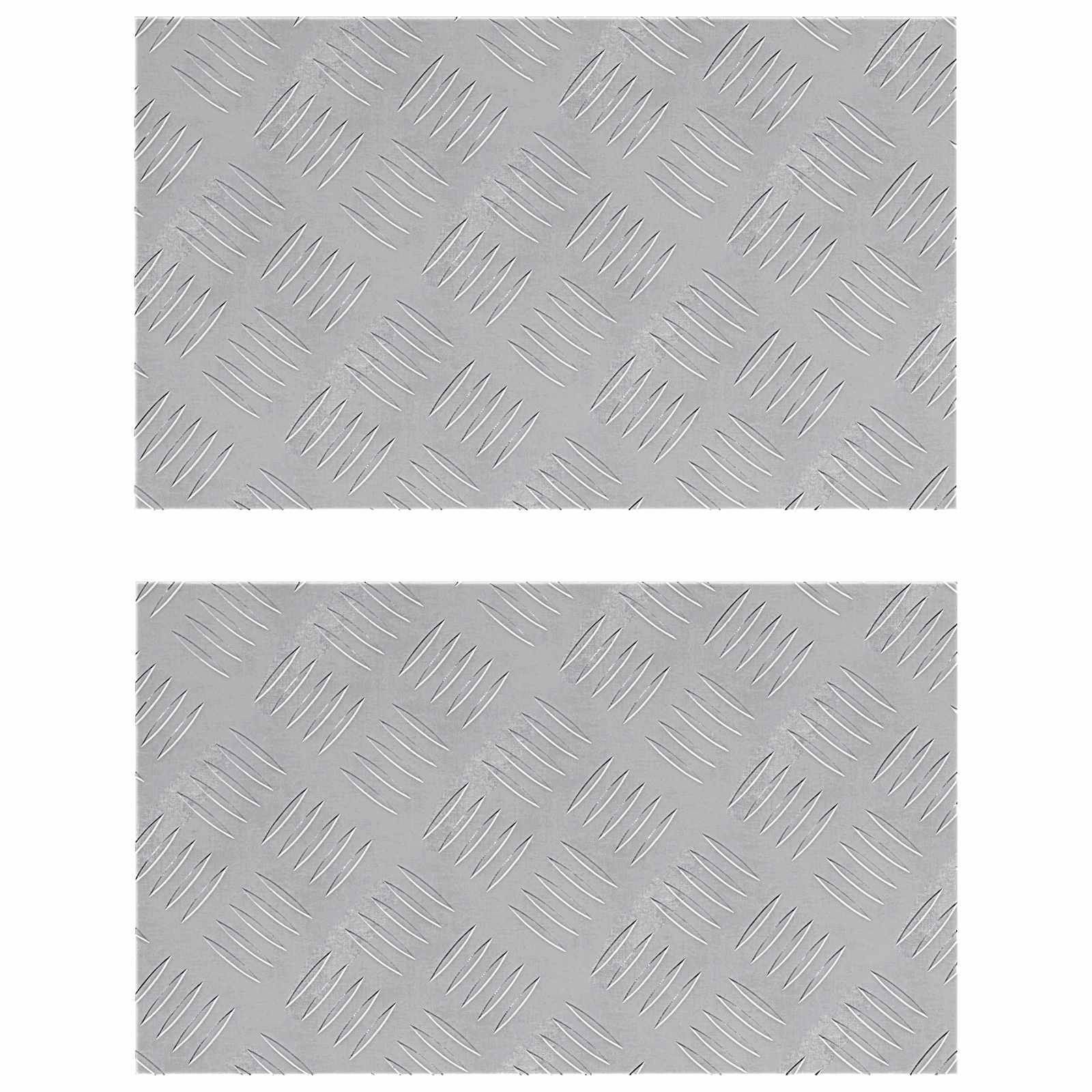 Stepenica Pravokutni 2 pcs Srebrno 50 x 30 cm Aluminij