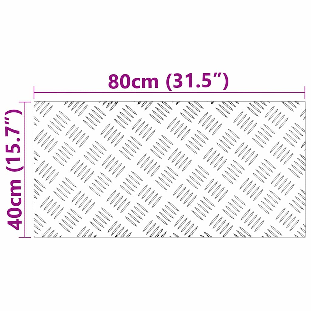 Stepenica Pravokutni 2 pcs Srebrno 80 x 40 cm Aluminij