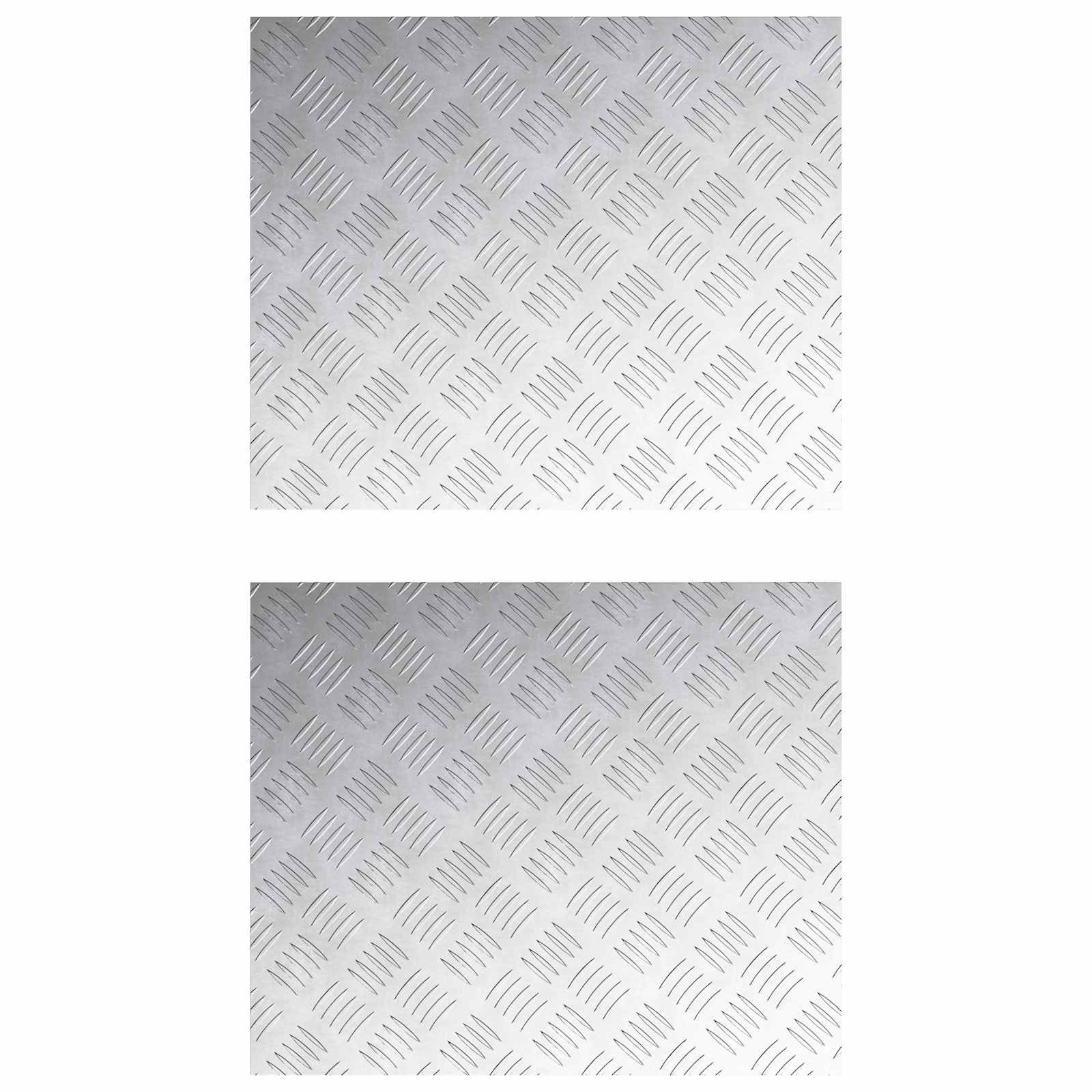 Stepenica Pravokutni 2 pcs Srebrno 60 x 50 cm Aluminij