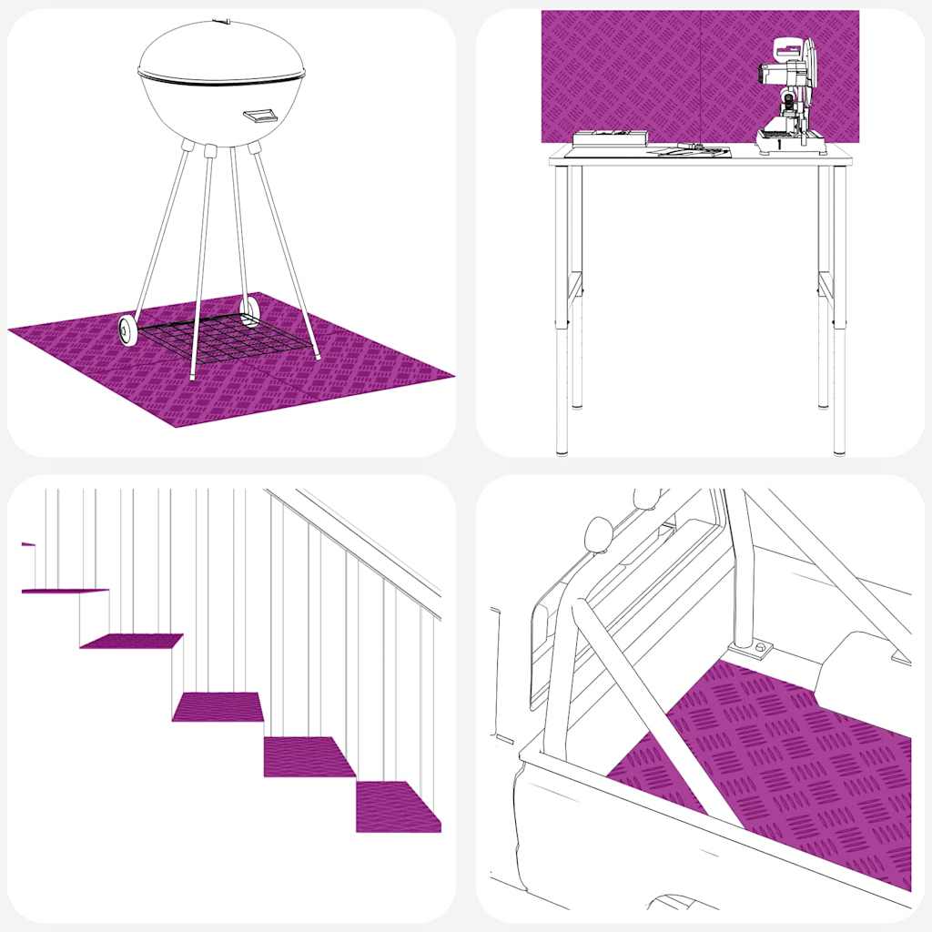 Stepenica Pravokutni 2 pcs Srebrno 100 x 50 cm Aluminij