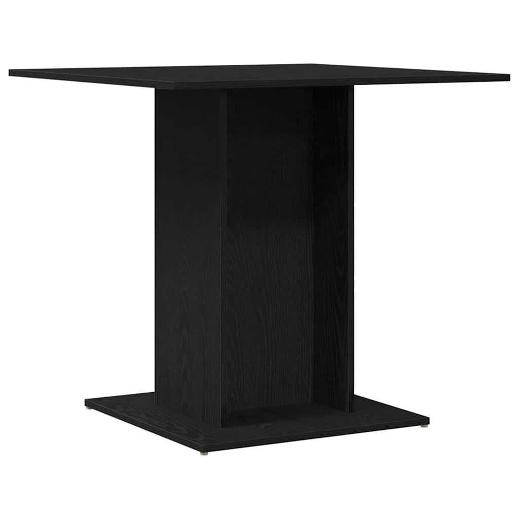 Blagovaonski stol Crni hrast 80x80x75 cm Inženirsko drvo