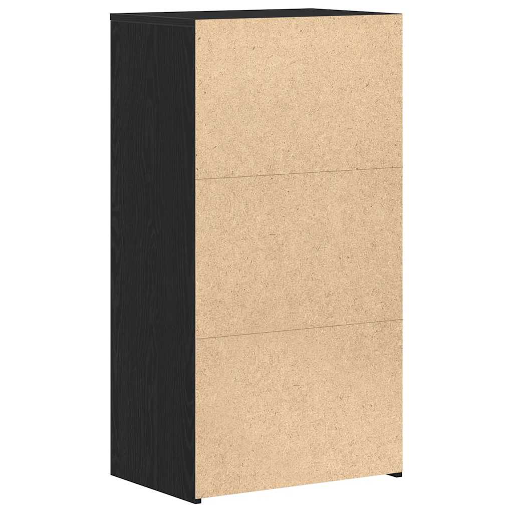 Komoda sa 6 ladica crni hrast 50x34x96 cm inženjersko drvo