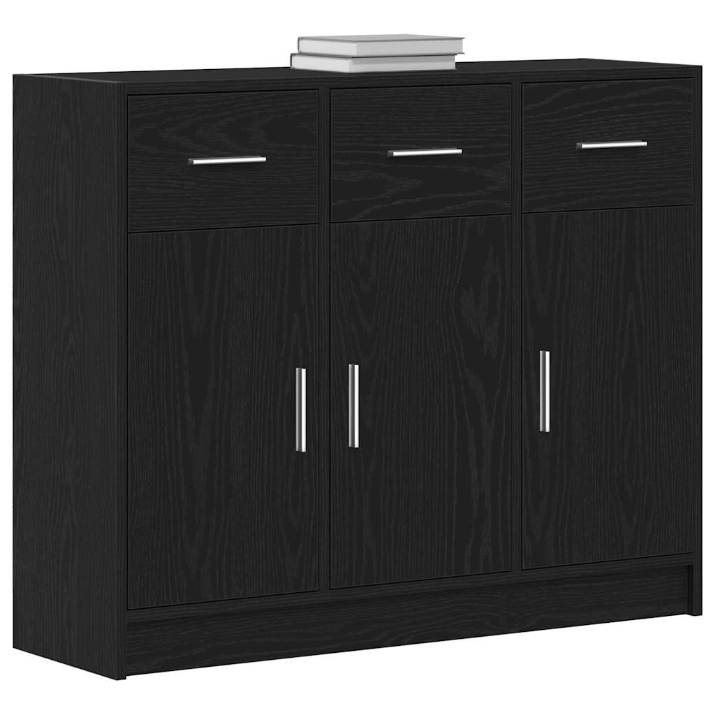 Komoda crni hrast 91x28x75 cm Inženirsko drvo
