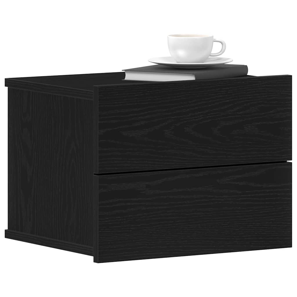 Noćni ormar 2 pcs Crni hrast 40 x 30 x 30 cm Konstruirano drvo