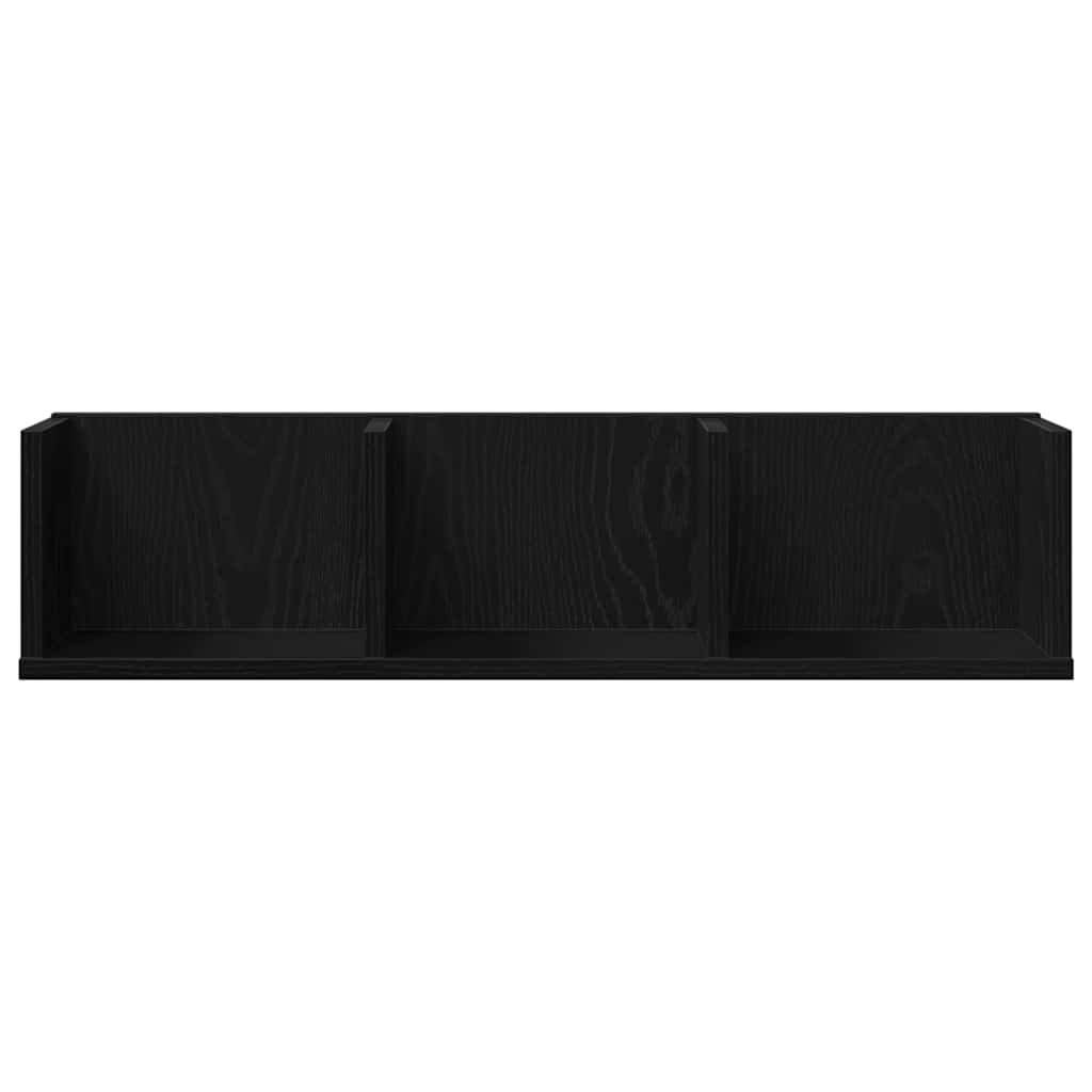 Polica na zidu Crni hrast 75 x 18 x 18 cm Konstruirano drvo
