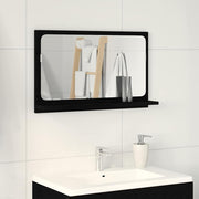 Ogledalo Polica Crni hrast 60 x 10,5 x 37 cm Konstruirano drvo