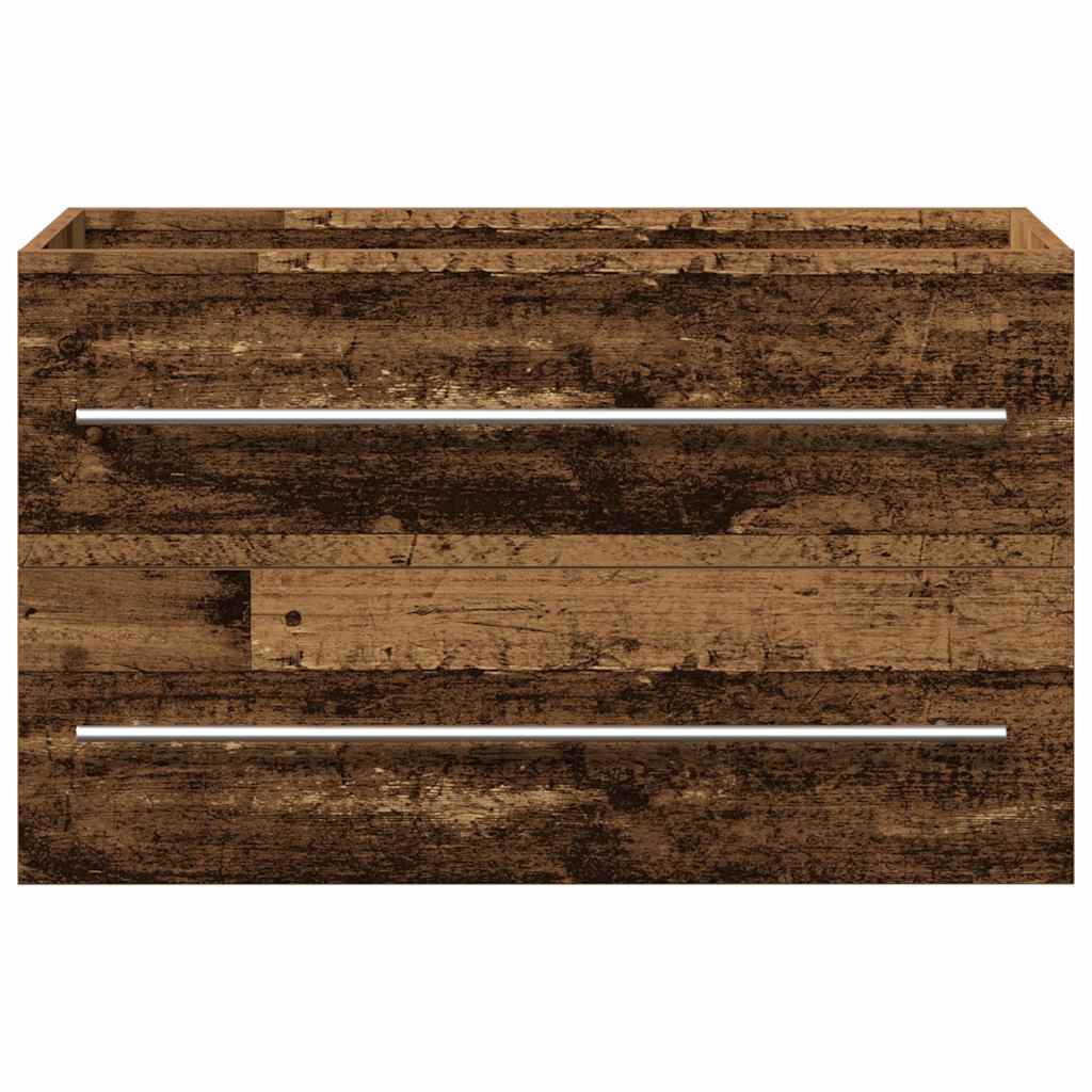 Ormarić za umivaonik u kupaonici, staro drvo, 80 x 38,5 x 48 cm, inženjerski drvo