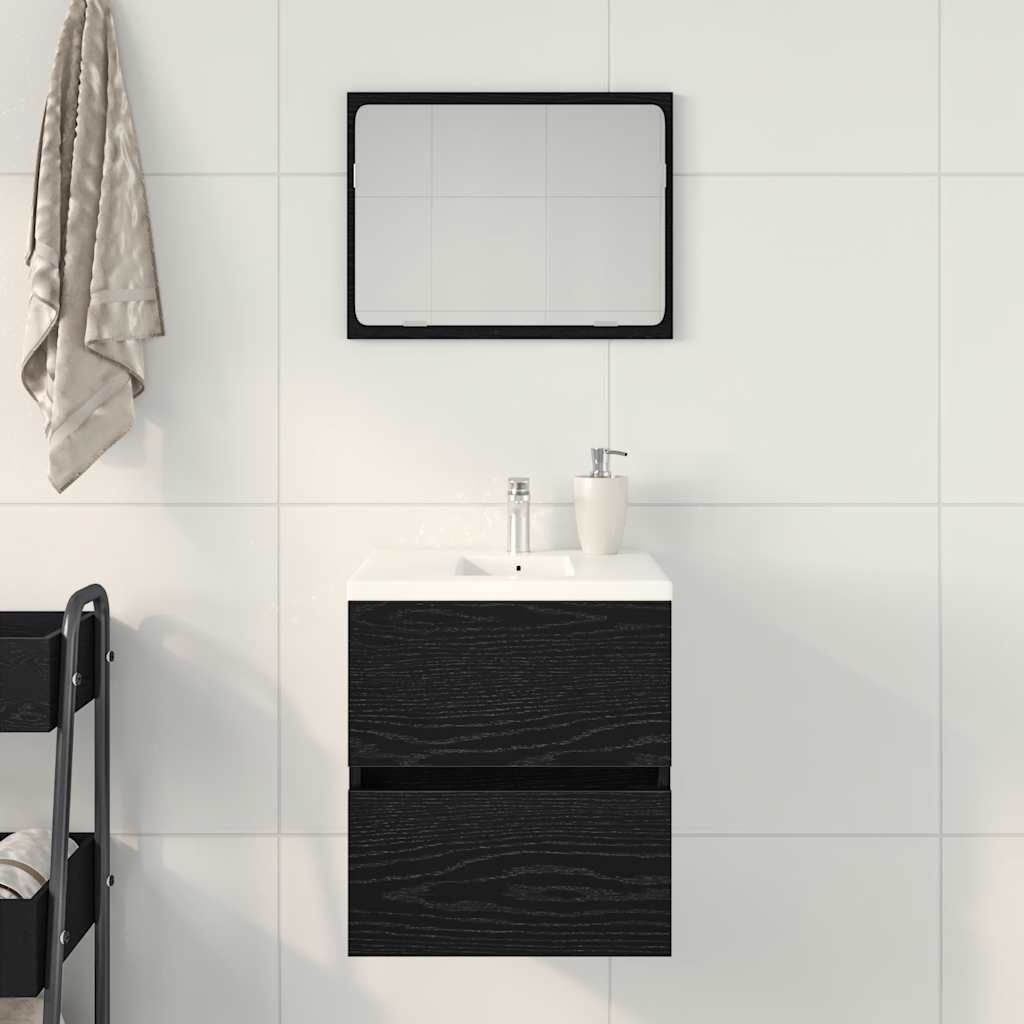Ormarić za umivaonik u kupaonici crni hrast 41x38,5x45 cm inženjerski drvo
